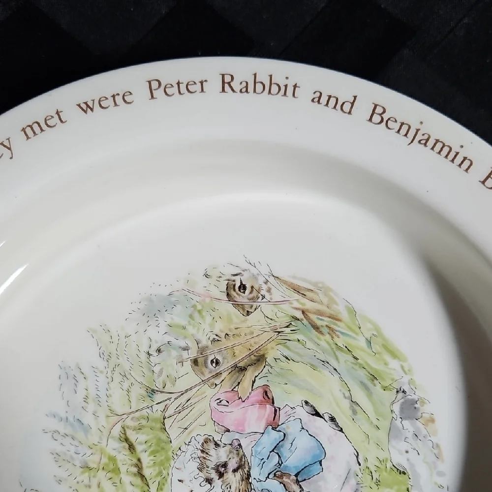 Wedgwood's Beatrix Potter - Mrs Tiggy-Winkle Porcelain Porringer Rimmed Bowl - Picture 8 of 10